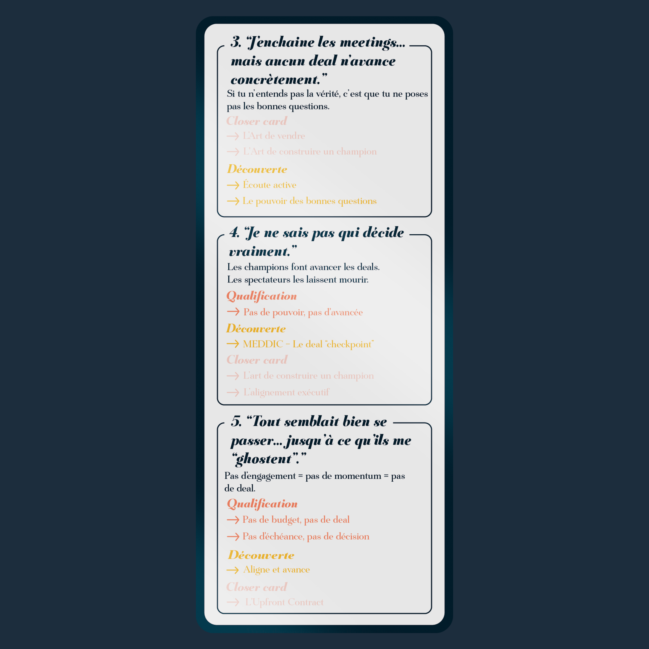 Closer Deck - Le deck vente