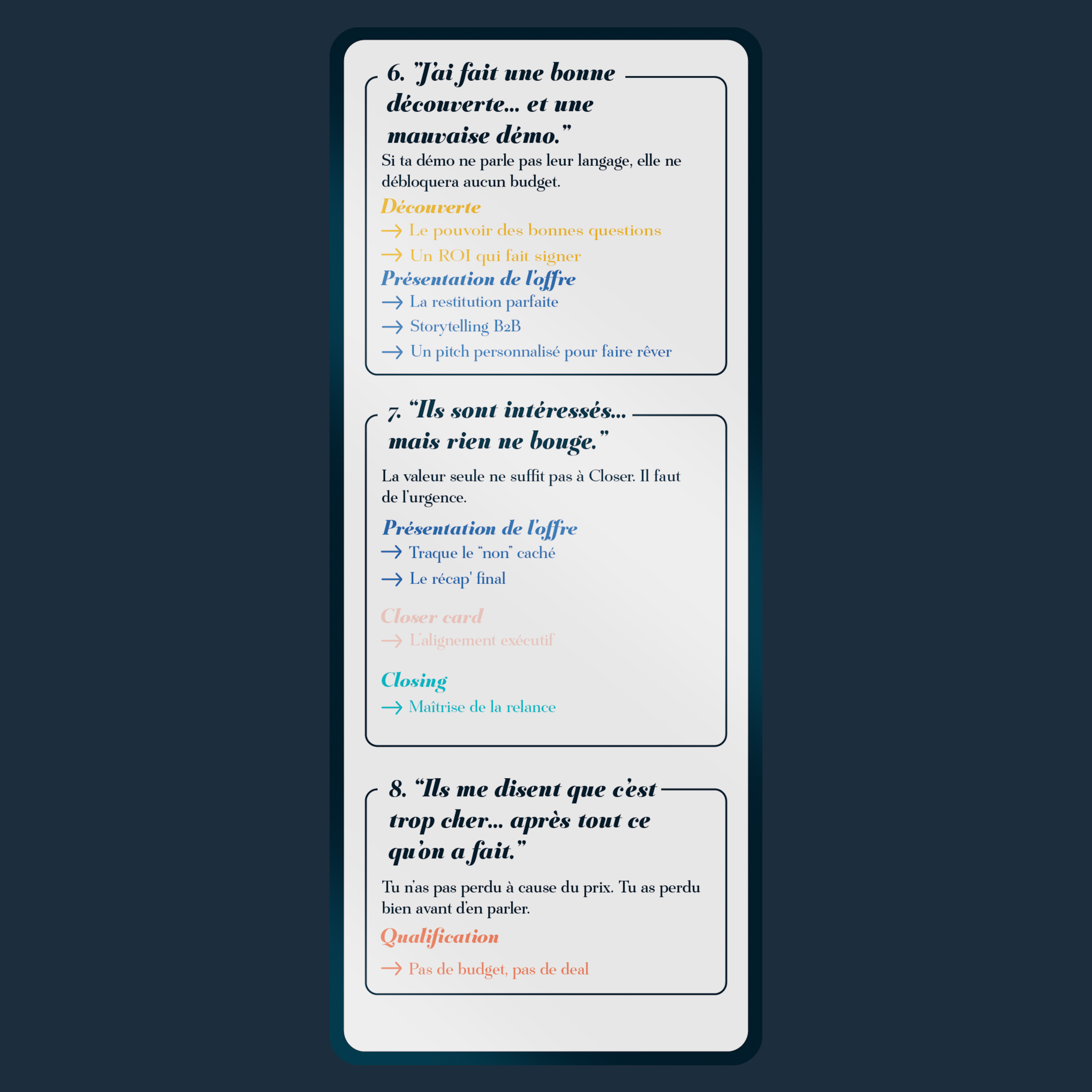 Closer Deck - Le deck vente